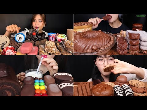 CHOCOLATE ICE CREAM EATING COMPETITION CHOCO BAR CHOCOLATE CAKE MALTESER ICE CREAM NUTELLA BIG BITES