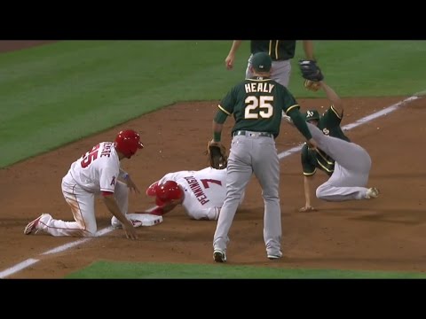 Kendall Graveman unassisted double play | Athletics @ Angels | April 27th, 2017