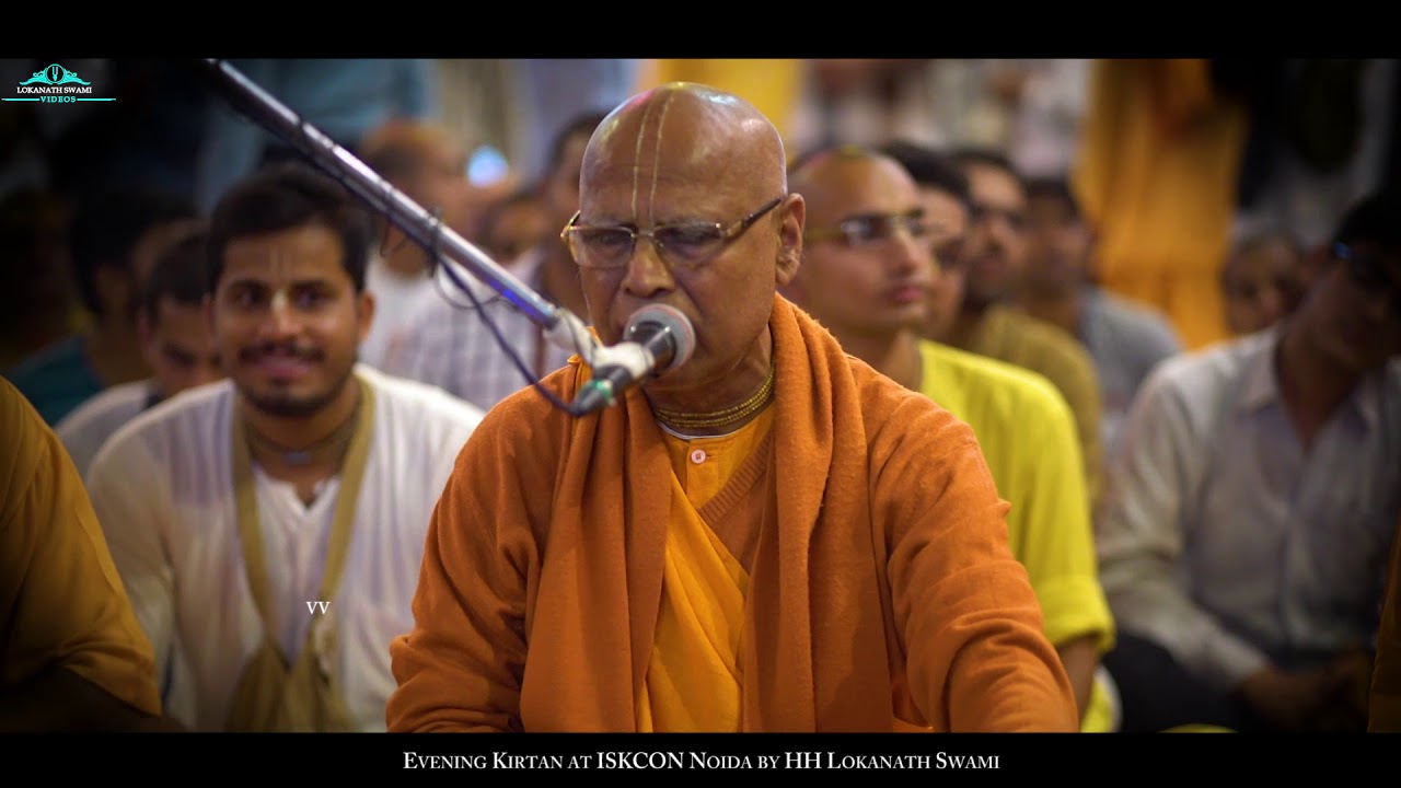 Evening Kirtan by HH Lokanath Swami at ISKCON Noida02 Nov 2018 