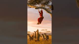 Hyenas Vs Woman In Tree Ai Wildlife Shocking