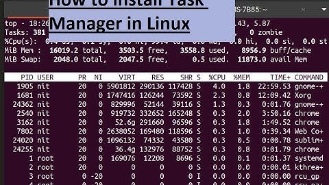 How to install # Task Manager in # Linux