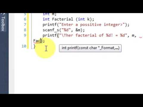 recursion in C programming language