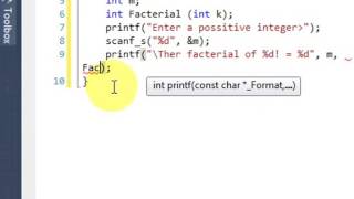 recursion in C programming language