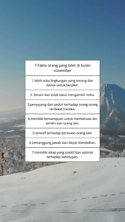 7 Fakta orang yang lahir di bulan november #psikologi  #facts  #faktaunik #shorts