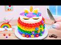 Miniature Yummy Cake Decorating Ideas 🍰 Let's Make Adorable Unicorn Pink Cake 🌈🦄