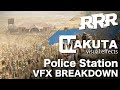 Rrr  ram charan police station fight  vfx breakdown  makuta visual effects