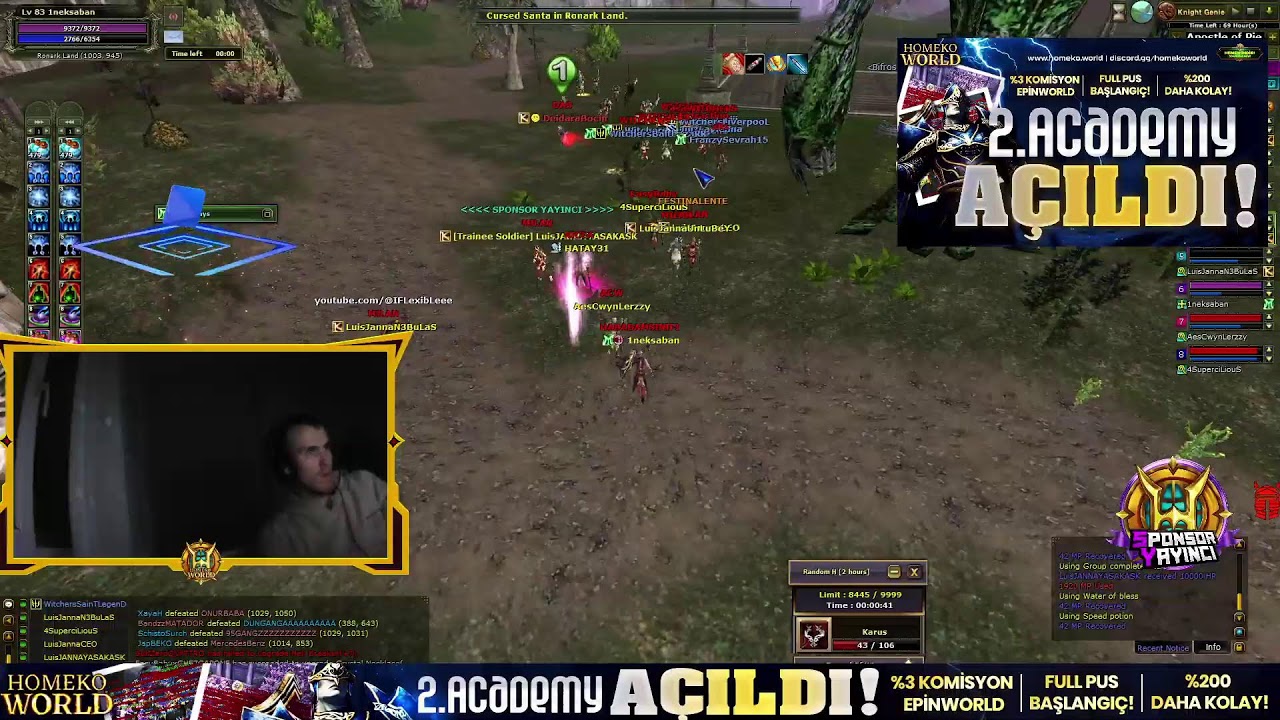 HomekoWorld 3.Ayında Yeni Academy Binlerce Oyuncuyla Açıldı! | %200 Kolay! | Full PUS Hediye! | 