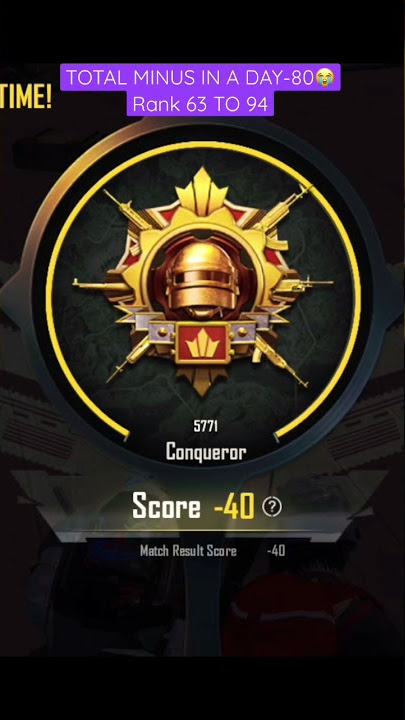 😭80 MINUS IN CONQUEROR TIRE😭 #bgmi #pubgmobile #conqueror