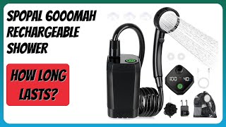 Review 2025 Spopal 6000Mah Rechargeable Shower. Features.