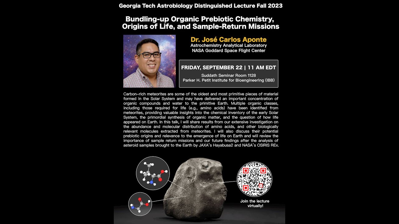 Bundling-up Organic Prebiotic Chem, Origins of Life, and Sample-Return Missions with Dr. José Aponte