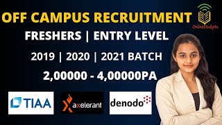 Work From Home Jobs | Off Campus Recruitment | Fresher - Entry Level| 2019-20-21 Batch | Apply Now
