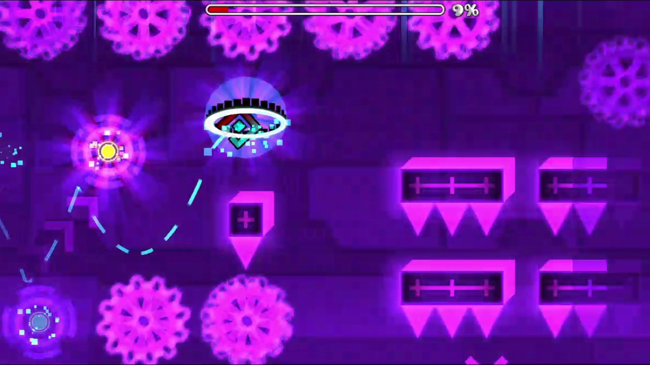 playing random geometry dash levels - YouTube
