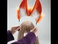 獣耳 アニメ コスプレアイテム 赤妖狐 紅葉狐耳 カチューシャ 髪飾り 仮装 小物 コスプレ道具
