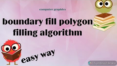 Boundary fill algorithm | polygon filling algorithm |  computer graphics | hindi