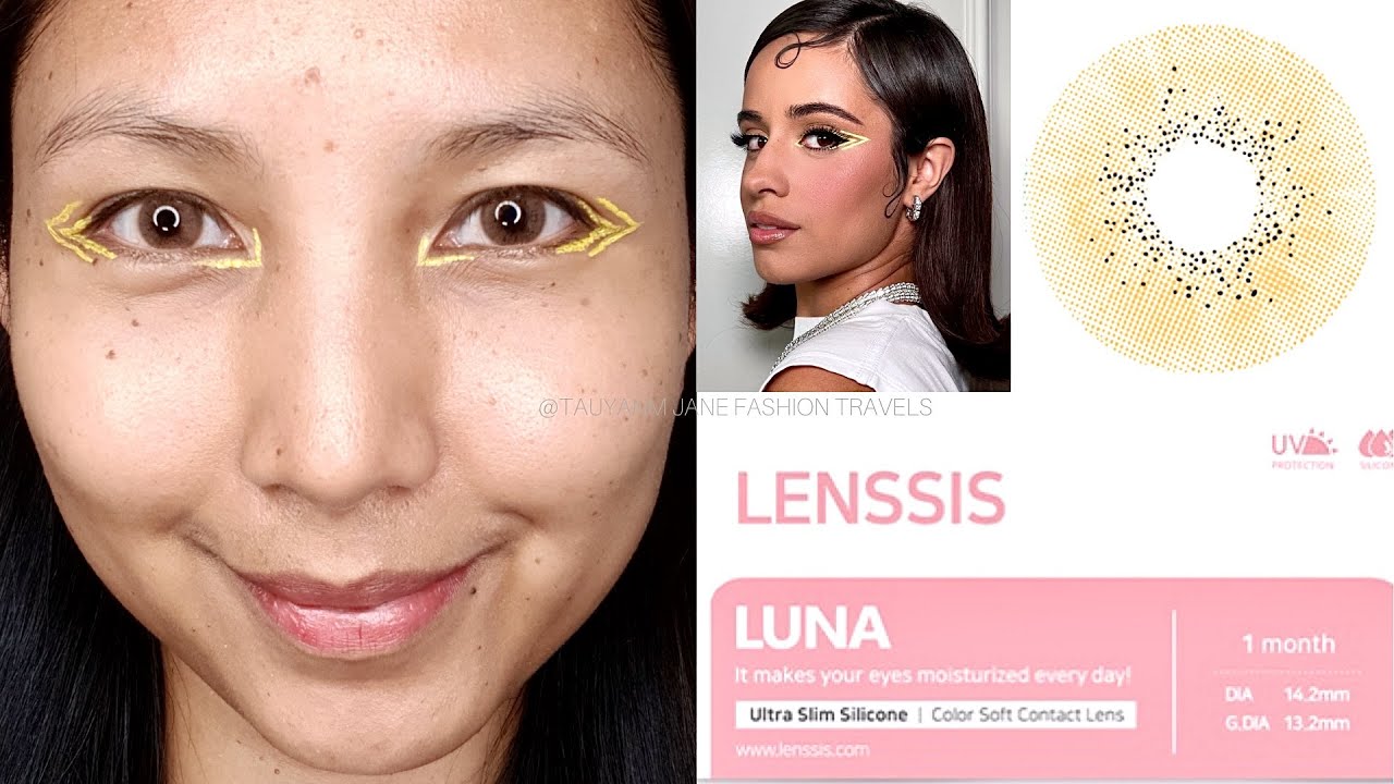 Lenssis Luna Brown Contact Lens + 5 minutes Camila Cabello Yellow