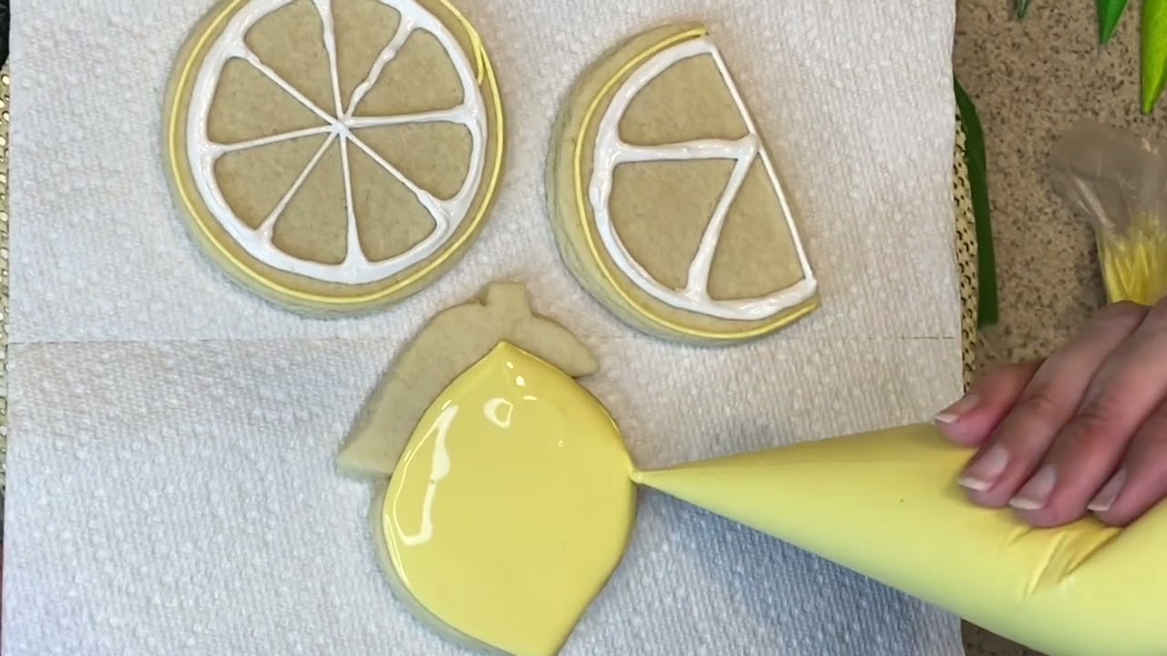 Lemon shaped sugar cookies