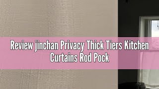 Review jinchan Privacy Thick Tiers Kitchen Curtains Rod Pocket Cafe Curtains Casual Weave Textured H