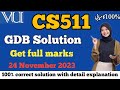 CS511 GDB solution 2023|| cs511 gdb 100%correct solution 2023