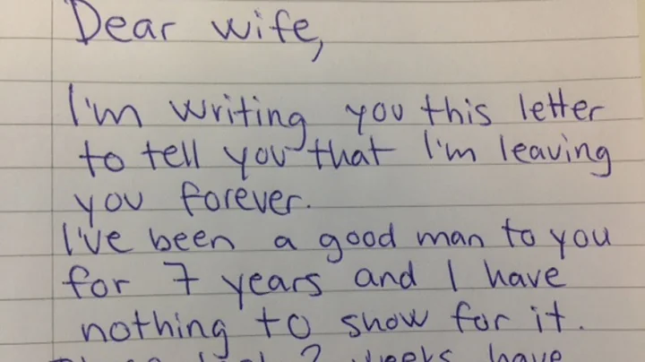 Husband Demands Divorce In Letter, His Wife Brilliant Reply Makes Him Regret Every Word