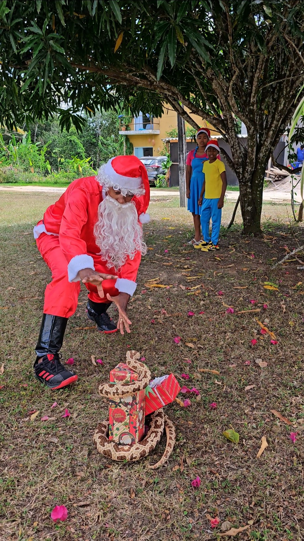Papai Noel VS Snake ????#funny