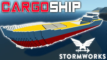 Folding Door Hatches!  -  Cargo Vessel  -  Stormworks: Build and Rescue  - Part 4