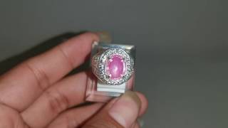 Batu Cincin Ruby Birma Bersertifikat GLI Asli (Kode 1917)