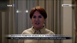 AKŞENER'İN PROMPTER OKUMASI ALAY KONUSU OLDU