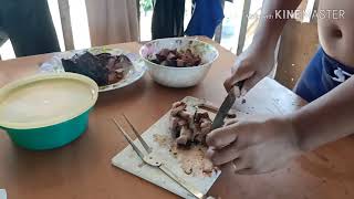 tutorial memotong daging sinalau bakas // non halal
