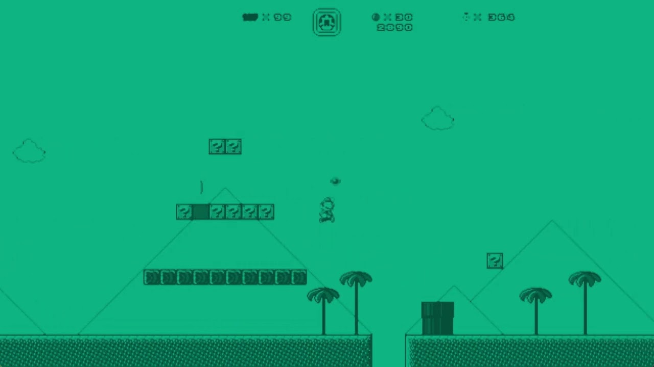 Super Mario Bros. X (SMBX2) Beta 5.2 Custom Level - Classical Desert (Gameboy Light Variant)