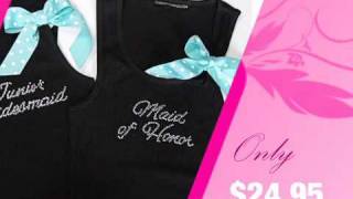 Polka Dot Ribbon Bridesmaid Tank Top - Bridesmaid T-Shirt