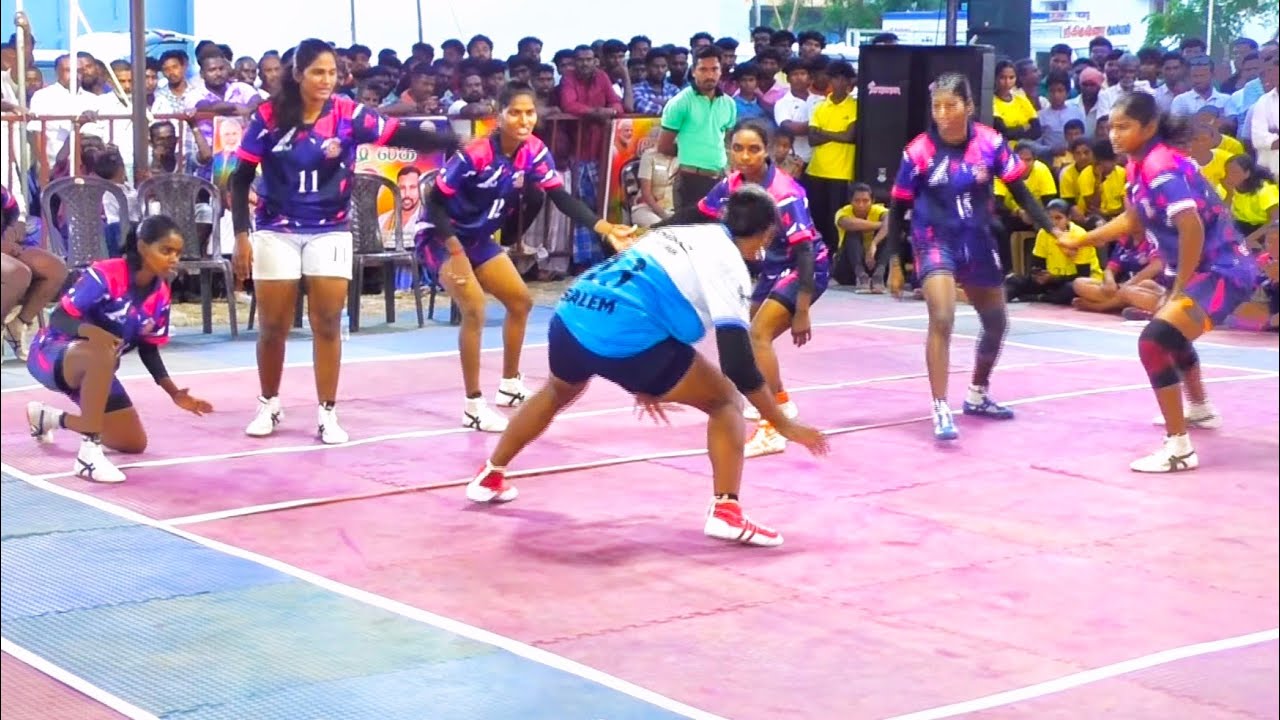 மிரட்டலான மாநில அளவில் நடைபெற்ற மகளிர் கபாடி இறுதி போட்டி... 