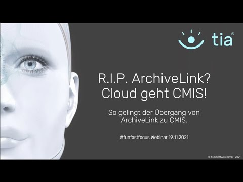 Webinar 19.11.21: R.I.P.  ArchiveLink? Cloud geht CMIS!