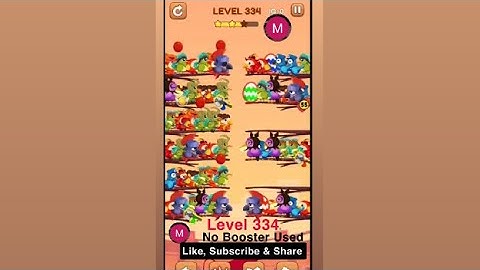 #bird #sort 2 #color #puzzle #level 334 #birdsort #colour #gaming #viral #trending #shorts #solution