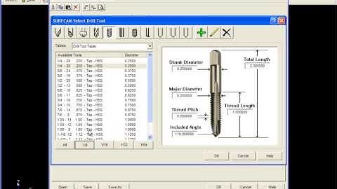 SURFCAM Tutorial - 2-Axis: Basic Drilling Operations - Part 2