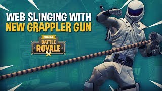 Web Slinging With New Grappler Gun!! - Fortnite Battle Royale Gameplay - Ninja & Nickmercs screenshot 3