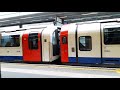 London underground central line 1992 tube stocks 91311  92074 leaving stratford
