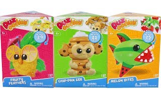 Puzoodles Puzzle Pets Series 1 Unboxing Toy Review Fruity Feathers, Chip-Pan Zee and Melon Bites screenshot 1