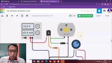 32. Simulasi Tinkercad Arduino -  Mengatur kecepatan motor