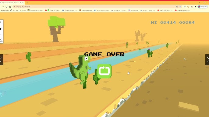 Play Chrome Dinosaur Game Online - elgooG