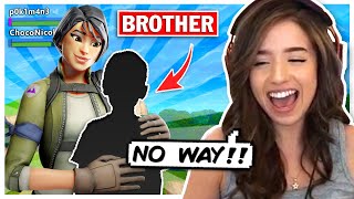 Pokimane Finds her YOUNGER BROTHER in Fortnite Random Duos!