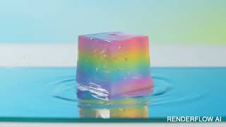 Pastel Prism Jelly Cube Cut | ASMR screenshot 2