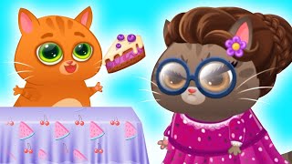 Мультик для детей как Настя и котик Bubbu играют в игре | Няня заботится о кот Бубу