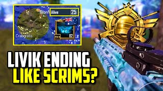 LIVIK ENDING LIKE SCRIMS WHILE PUSHING ASIA FPP CONQUEROR! | PUBG Mobile