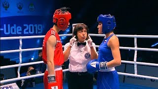 Semifinals (W57kg) LIN Yu-Ting (TPE) vs VORONTSOVA Liudmila (RUS) / AIBA WWCHs Ulan Ude 2019