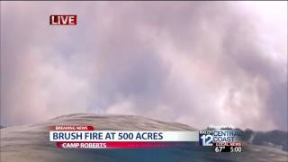 KCOY 12: Vegetation Fire Burning at Camp Roberts