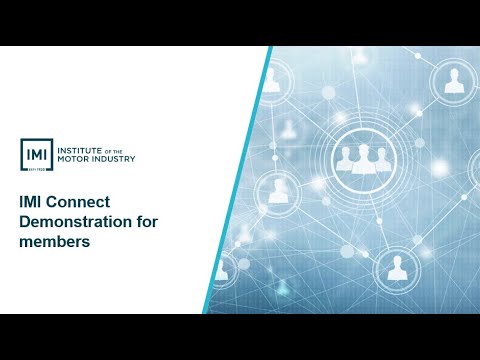 IMI Connect for Members: Demonstration Video