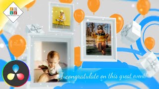 DaVinci Resolve | Happy Birthday Photo Frames | Template & Tutorial screenshot 5