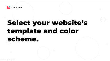 Website builder - Select a template and color scheme