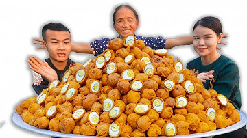 Bà Tân Vlog - Lần Đầu Làm Mâm Trứng Gà Rán KFC Khổng Lồ Đãi Cả Làng