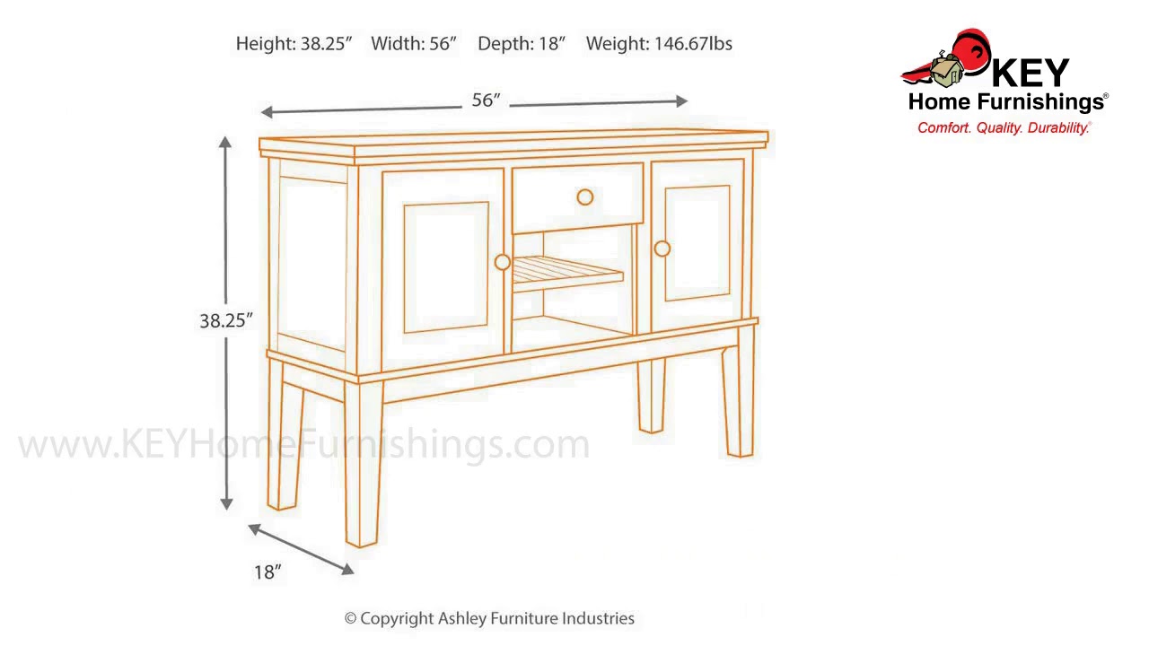 Ashley Ralene Dining Room Server D594-60 | KEY Home
